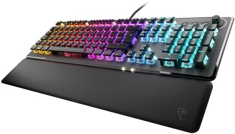 Turtle Beach Vulcan II Gaming-Tastatur, mechanische Schalter Titan II, Tasten mit RGB-Hintergrundbeleuchtung, abnehmbare Handgelenkauflage, Schwarz