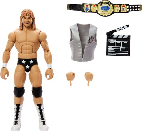 Mattel WWE Elite Actionfigur & Zubehör, Serie #116, 15,2 cm, Sammlerstück Brian Pillman mit 25 Gelenkpunkten & austauschbaren Händen