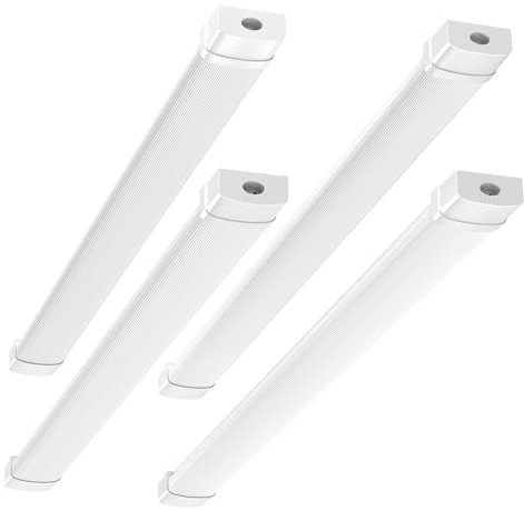 Bellanny 120CM Pantalla LED Lineal Tubos integrado 40W 4000LM Conectables Fluorescente Lámparas de Techo, 6500K Blanco Fría IP65 Luminaria Led para Oficina Garaje Sotano Taller Baño Cocina Armario,4Pc