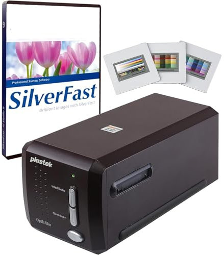 FHCBEMGI 35mm Film and Slide Digitizer, Automatic Film & Slide Scanner with 7200dpi Resolution and 3.6D Dynamic Density, Dust/Scratch Repair and Software Editing, Color Reproduction for Office