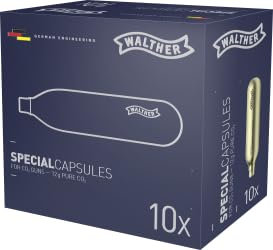 Walther Premium CO₂-Kapseln, 10er-Pack, für CO₂-Druckluftwaffen