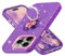 wisdompro Case for iPhone 15 Pro Max, Cute Glitter Bling Sparkle Protective Case with Ring Kickstand, Women Girls Phone Cover for iPhone 15 Pro Max 6.7 Inch- Purple