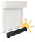 Kit Volet Roulant Solaire Autonome Ajustable en Aluminium h215 x l240 cm- Montage Facile, pour Baie Vitrée