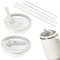 Stanley Flip Straw Lid - Leak Proof, 2 Replacement Lids, 2 Straws, 2 Cleaning Brushes for Stanley 40oz Tumbler (Black)