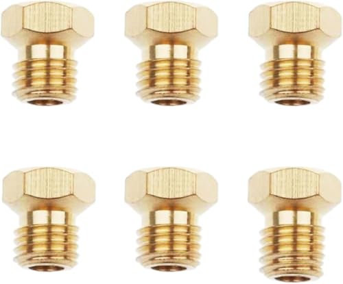 Gicleur gaz Butane Universels, GPL Bouteille Buses Brûleur Injecteur de Gaz Gicleur Bouteille Kit de Conversion, pour Cuisinière à Gaz de Brûleur au Propane (0,5, 0,65, 0,7, 0,87, 0,9, 0,96)