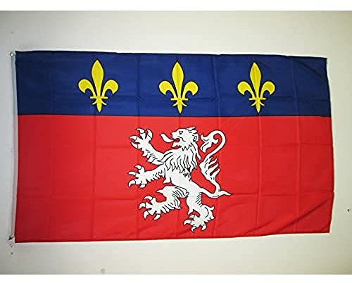 Province Française Du Lyonnais - France - Lyon 90X150Cm Grand Drapeau Supérieure Jardin Signe Coupe-Vent Et Étancheune Pelouse Drapeaux Décoration Pour Porche Jardin Balcon