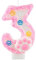 Cat Paw Birthday Candles Number 3, Pink Happy Birthday Candles for Cakes, 3rd Birthday Decoration for Girls Pet Birthday Party Baby Shower Anniversary Celebration Cake Toppers Supplies