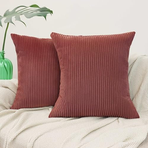 Amilian 2er Set Kissenbezug 50x50 cm - Bezüge für Sofakissen, Dekokissen, Zierkissen - Kissenhüllen 50 x 50 cm - Kissenhülle Herzschimmer