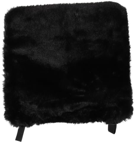SOLUSTRE beheizbare autositzauflage auto sitzkissen Auto Sitzüberzug auto kissen Schaumstoff-Autositzkissen Sitzkissen für Bürostühle stuhl sitze kissen Plüschimitat aus Kaninchenfell Black