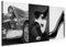 B&D XXL - Tableau triptyque mural ensemble de 3 pièces 180x90 cm – Impression sur toile avec cadre pour salon et chambre - L'élégance parisienne - glamour en noir et blanc h-C-10064-b-a