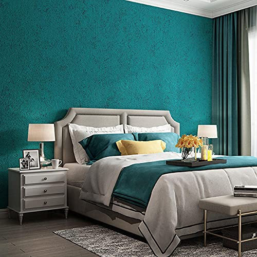 IHFMPFKJ Papier Peint Bleu Nordique pour Chambre d'adulte, Papier Peint 3D pour Salon, Papier Peint intissé Minimaliste Moderne, Rouleau de Papier Peint gaufré pour Enfants, garçons et Filles