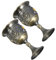VICASKY 2 Pezzi calice reale Coppa di vino calice di vino tazza di liquore retrò calice d'argento tazze con gambo retrò tazza portatile riutilizzabile Lega di stagno