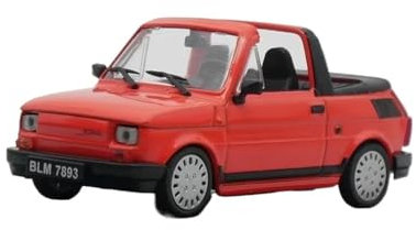 Modellauto Im Maßstab 1:43 Für FIAT 126P Cabrio Diecast Auto Modell Metall Legierung Sammlung Rot Extrem Detaillierte Druckguss Repliken Für Die Sammlung