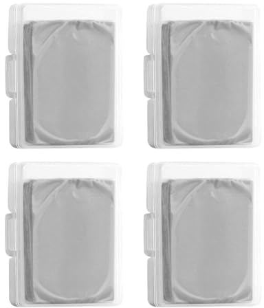 4 Pcs Kneaded Art Erasers, Grey Artist Eraser with Case, Kneadable Eraser, Putty Rubber for Artists Students Drawing Writing,Erase or Lighten Sketching Erasing Blurring Highlighting on School Office