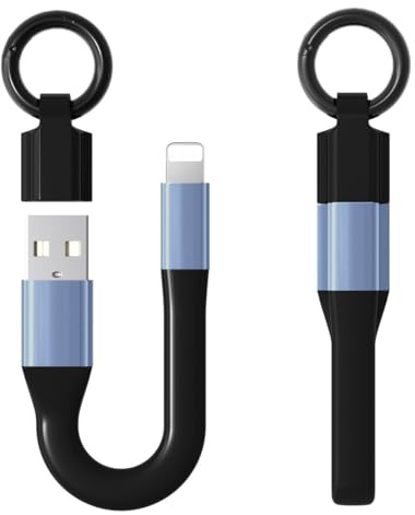 SAMERIO Caricatore Portachiavi USB a ios Corto Cavi di Ricarica Alta Tecnologia Gadget Portatile Viaggio Veloce Trasferimento dati per i phone 14 13 12 11 10 9 8 7