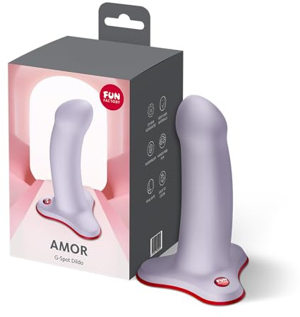 Fun Factory Amor | kompakter Dildo mit Saugfuß | Sexspielzeug | Silikon | G-Punkt- & Prostata-Stimulation | ideal zum Reiten & Strap-On kompatibel | Sex Spielzeug für Frauen | Sex Toys | Erotik