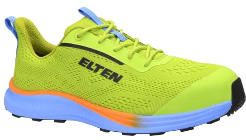 ELTEN TAVIXX XXFE Lime-Blue Low ESD S1 | Sicherheitsschuhe für Damen & Herren, Carbonkappe, leicht, atmungsaktiv