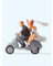 Preiser 1/87 th – pr28150 – Modelleisenbahnen – Brautpaar auf Vespa