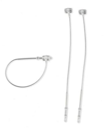 POKORNYS – Sicherheitsfäden transparent 225mm - 1.000 Stück I Faden zur Befestigung von Etiketten an Kleidung, Textilien, Schuhen, Accessoires uvm. I Loop Pins für Preisschilder und Hängeetiketten