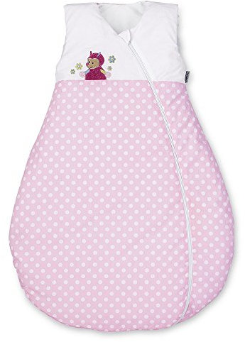 Sterntaler Schlafsack für Kleinkinder, Ganzjährig, Wärmeregulierung, Reißverschluss, Größe: 90, Katharina, Rosa/Weiß
