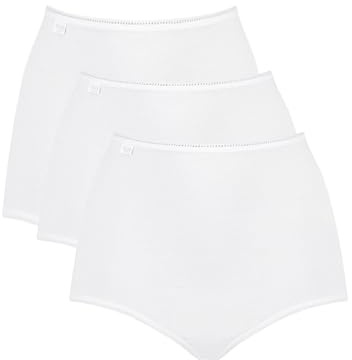Sloggi Damen Unterhose 24/7 Cotton Maxi , Baumwolle, 3-Pack, 48, Weiß