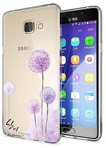 NALIA Handyhülle kompatibel mit Samsung Galaxy A5 2016, Slim Silikon Motiv Case Hülle Cover Crystal Dünn Durchsichtig Etui Handy-Tasche Backcover Transparent Phone Bumper, Designs:Dandelion Pink