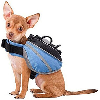 Livecity Satteltasche für Hunde, Rucksack, verstellbar, fürs Wandern, Camping, Weste mit Taschen für mittelgroße und große Hunde, für draußen