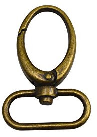 Wuuycoky Bronze, 3,2 cm Innendurchmesser, ovaler Ring, großer Kopf, Karabinerverschlüsse, drehbar, 6 Stück