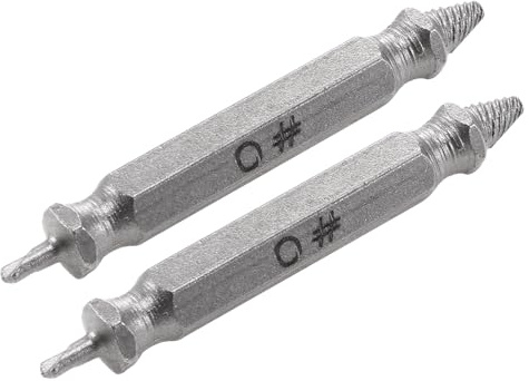Sourcingmap - Extractor de tornillos dañados (2 mm a 3 mm, acero de alta velocidad, 2 unidades)