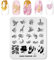 Alexnailart Nagel Stamping Platten Bildvorlage Gebrochene Geometrie Grafiken Blattmuster Design Stampfer DIY Druck Maniküre Nail Art Schablonen Werkzeuge