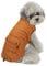 Dociote Hund Wintermantel Winterjacke mit Krageloch, Tasche, Baumwolle Gepolstert Hundemantel Weste für kleine Hunde 2XL Orange