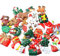 Weihnachten Miniatur Ornamente,Guador 50 Stücke zufällig Weihnachten Dekofiguren Zubehör Kunstharz Miniatur Klein Figur für Mini Weihnachten Deko DIY Mitgebsel Geschenke