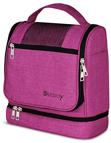DELAWAY Trousse de Toilette XXL à Suspendre - Qualité Supérieure - Design 2023, Rose, XL