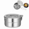MOVKZACV Stainless Steel Camping Cook Pot with Lid and Foldable Handle 1.5L Large Capacity Bento Pot Outdoor Cookware for Camping, Hiking, Picnic