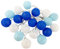 KWODE Lichterkette Cotton Ball, LED Cotton Bälle Light USB & Batteriebetrieben, Blau Kugel Kette für Innen Mädchen Teenager Baby Zimmer Deko Home Weihnachten Hochzeit Party Ø4cm Kleine Bälle blaue