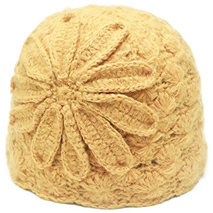ZLYC Damen Winter Vintage Wolle Fischerhüte Bowler Hut(Einfarbiges Gelb)