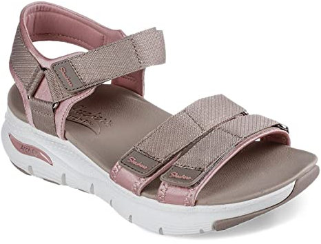 Skechers Arch Fit Sandalen - Fresh Blo grün, rosa