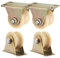 Roue Lot de 4 Rail Gorge U Leve Meuble ?a Roulette Roues pour ?Lourde Charge Roues pour Portail Coulissant Muet en Forme Guidage à Galet en U Type pour Rail Gorge U (50mm,Blanc)