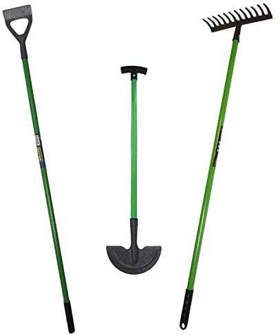 AB Tools Zappa da giardino + rastrello + tagliabordi per prato prato