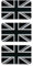 BIKE-label Union Jack 3D Aufkleber Flaggen 3 Stück je 62 x 40 mm Sticker Auto Kfz Motorrad X300536