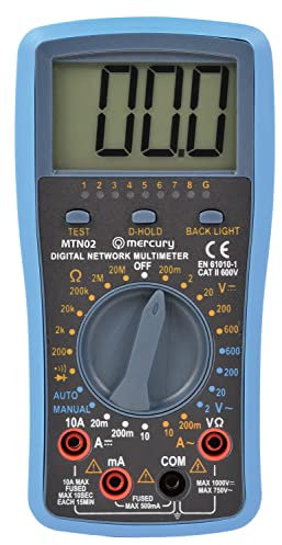 Mercury | Professional Digital Multimeter with Network and USB Cable Tester Offers 23 Testing Ranges & 6 Functions