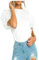 Womens Tulle Mesh Puff Sleeve Frill Top Ladies Scoop Neck Party Wear Shirt Tees White