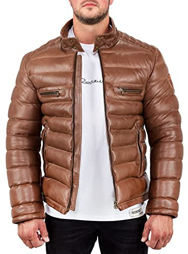 Reichstadt Herren Lederjacke Biker oder Bomber Elegant & Robust | Echtleder oder Kunstleder, Pilotenstil, hochwertig verarbeitet, langlebig, bequem, für Freizeit, Alltag und Business