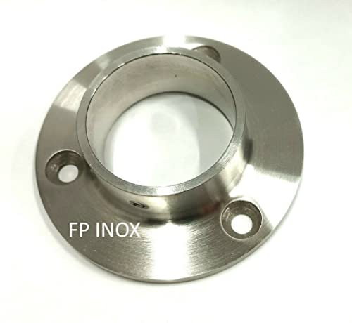 Raccord mural Platine inox Satinée Pour tube 42.4mm Angle 90° inox 316 - A4 Embase Garde Corps