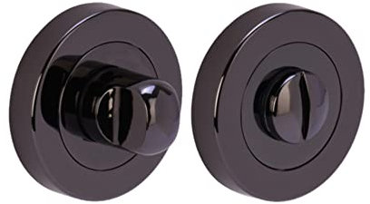 Hunta HANDLEZONE® Bathroom Toilet Door Thumbturn and Release Set - Black Nickel