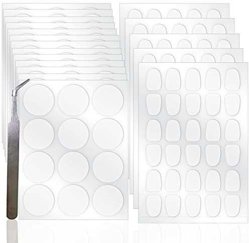 TOOSIS Klare doppelseitige Klebepunkte Heavy Duty Transparentes Doppelseitiges Klebeband Aufkleber Rund &Quadratisch Acryl Keine Spur Starker Kleber Aufkleber für Handwerk DIY Kunst Büro Lieferant