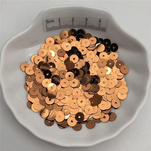 10g Silver-Base 3mm 4mm 5mm 6mm 8mm Flat Round Sequins Glitter Paillettes for Clothes,Shoes.Kids DIY.Crafts Handmade Accessory-Brown,8mm 150g