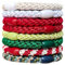 GYGYL 8Pcs Mixed Color Hair Ties for Women Girls, Elastics Hair Bands Ponytail Holders for Thick Hair, No Damage No Crease Hair Elastics- Christmas Style 4