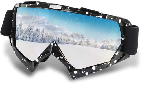 xnnmzhao Skibrille, Snowboard Brille für Brillenträger Herren Damen Erwachsene, Anti Beschlag Winddicht Ski Jugendliche Schutzbrille Helmkompatibel für Skifahren Motorrad Fahrrad Skaten