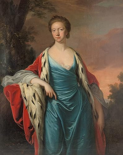 DOeraa Hochwertiges Leinwanddruck Leinwand Wandbild Kunstdruck Berühmt Prinzessin Mary von Großbritannien Landgräfin von Hessen Kassel von Hudson für Flurdekoration 60x90cm
